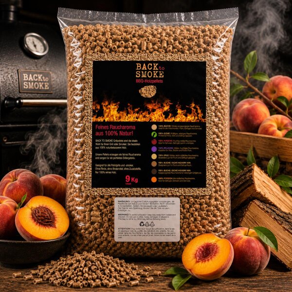 BACKTOSMOKE Grillpellets Pfirsich 9kg
