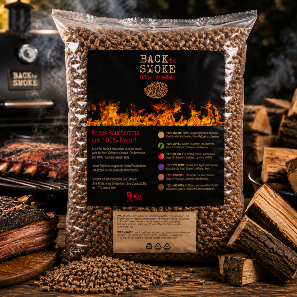 BACKTOSMOKE Grillpellets Hickory 9kg